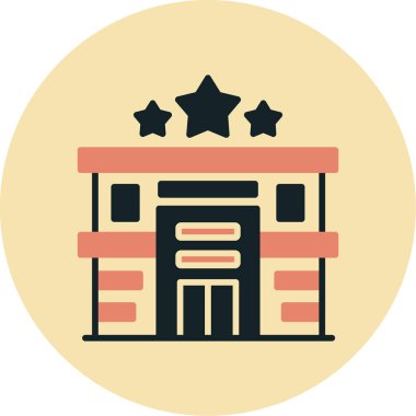 Bina. Web simgesi basit illüstrasyon