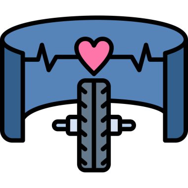 Fitness egzersiz simgesi - taslak biçimi