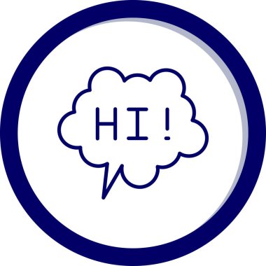 kabarcık konuşma metin simgesi dolu tasarım - vektör