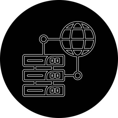 veri merkezi simgesi vektör illüstrasyonu