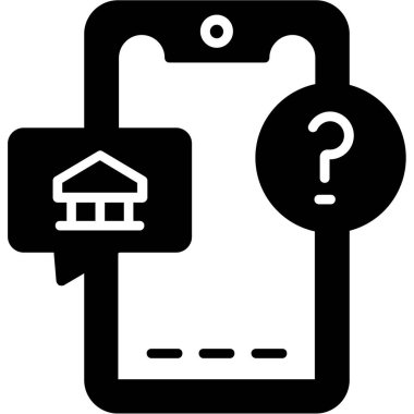 Banka simgesi, basit tasarım vektör çizimi