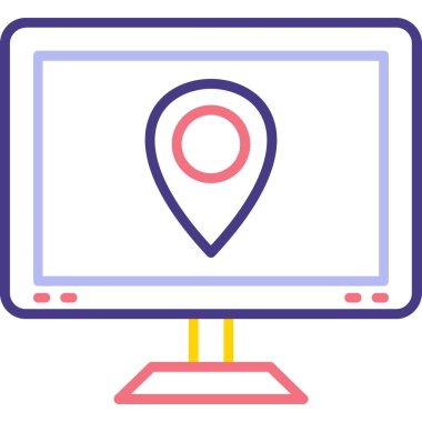 Harita işaretleyici vektör simgesi