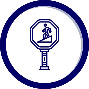 Bir trafik işaretinin vektör illüstrasyonu