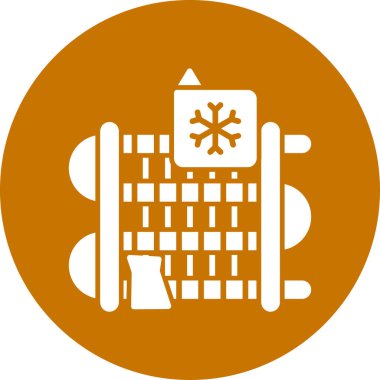 Bir bina simgesinin vektör illüstrasyonu