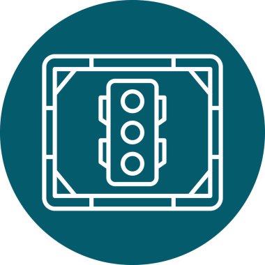Dairesel arkaplanda trafik ışığı simgesi