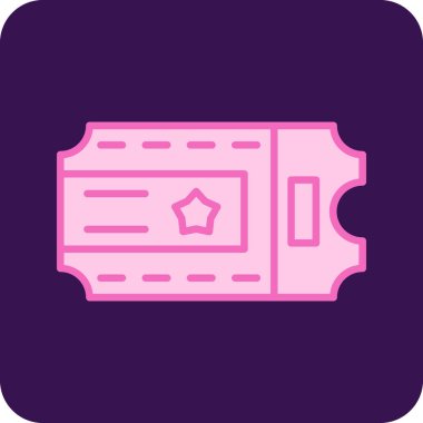 Bilet. Web simgesi basit illüstrasyon