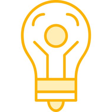 ampul yaratıcı simge, vektör illüstrasyonu