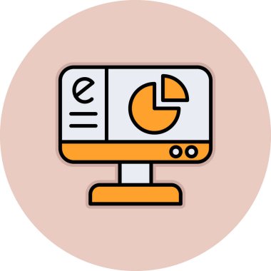 bilgisayar izleyici vektör illüstrasyonu