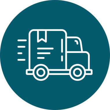 Teslimat. Web simgesi basit illüstrasyon