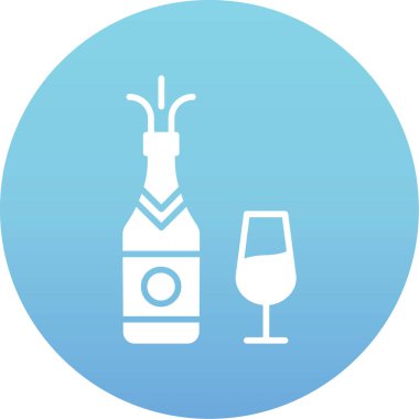 Şarap simgesinin vektör illüstrasyonu