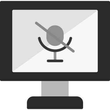 dizüstü bilgisayarı simgesi olan mikrofon, basit biçim