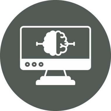 Web ve mobil uygulaması tasarımı, beyin logo kavramı için beyaz arka plan üzerinde izole beyin simge vektör