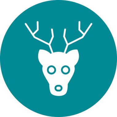 Ren geyiği ikonu vektör çizimi