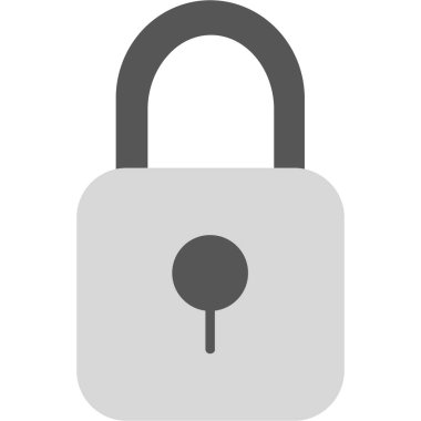 Asma kilit simgesi. Web için kilit vektör simgelerinin basit illüstrasyonu