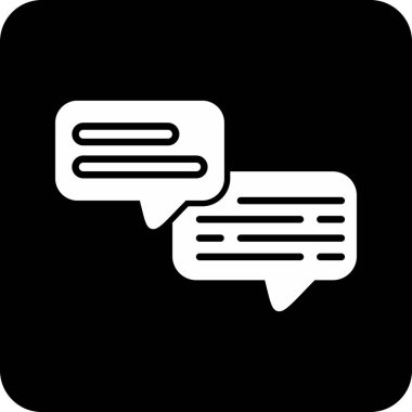 Sohbet balonu simgesi, vektör illüstrasyonu