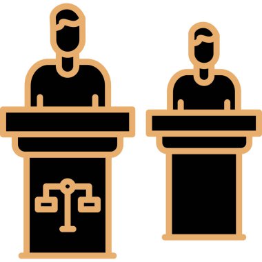 iş görüşmesi konferansı simgesi - ana hatları biçiminde