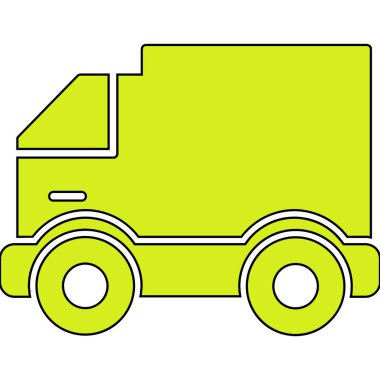 Kamyon ikonu. Web için kamyon vektör simgelerinin özet çizimi