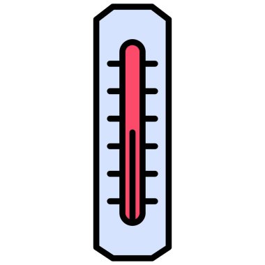 thermometer icon. outline illustration of thermometer vector icons for web