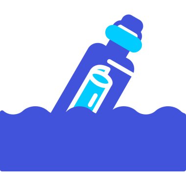 şişe su ikonu doldurulmuş - taslak biçiminde