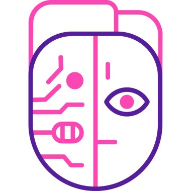 Bir robot simgesinin vektör illüstrasyonu