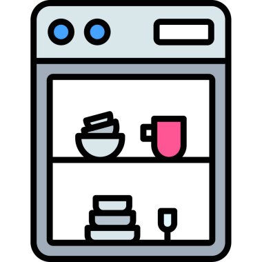 Mutfak aletleri simgesi, vektör illüstrasyonu