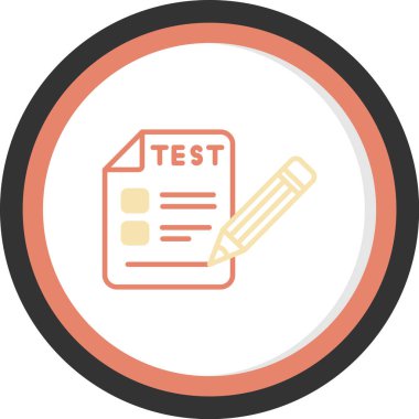 test vektör simgesi. Web, mobil ve grafik tasarımı için basit düz vektör simgesi.