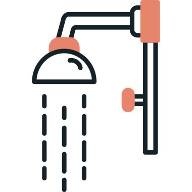 Su duş vektör simgesi.