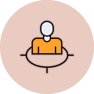 İnsan simgesinin vektör illüstrasyonu