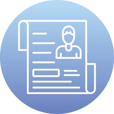 Kağıt simgesi olan adam, vektör illüstrasyonu