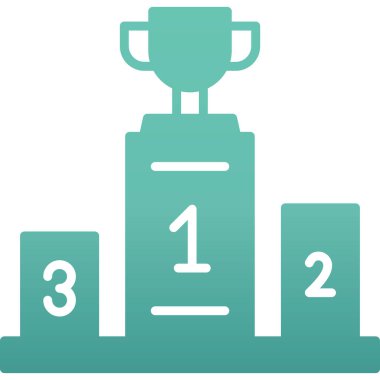 Kazandım. Web simgesi basit illüstrasyon