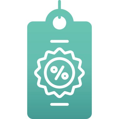 etiket indirimi simge vektör illüstrasyonu