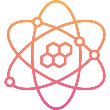 atom. Web simgesi basit illüstrasyon