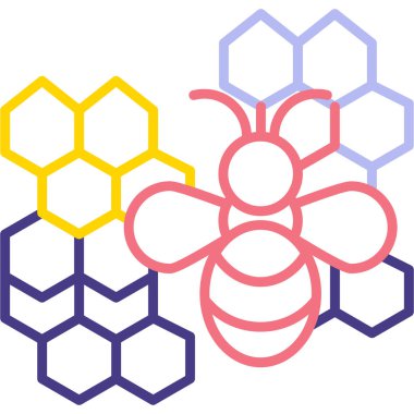 Bal arı vektör simgesi