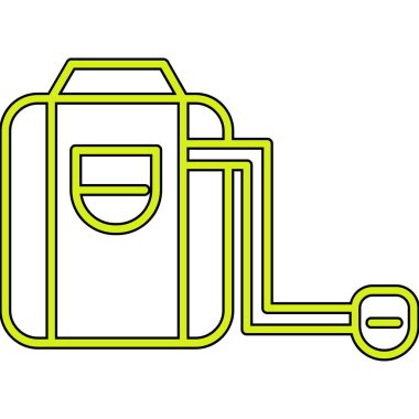 çanta çanta çanta seyahat turizm simgesi ana hatlarıyla