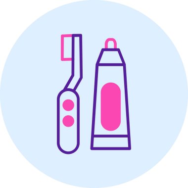 Güzellik ve moda simgelerinin vektör çizimi