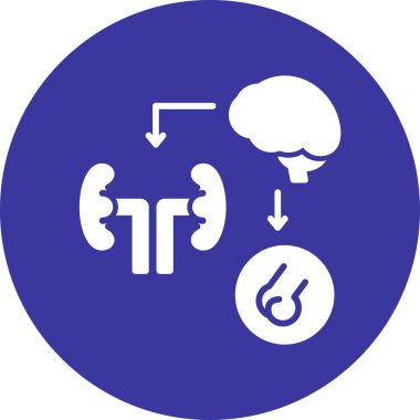 İnsan ve organ simgesinin vektör illüstrasyonu