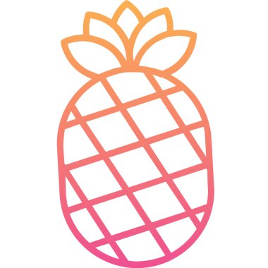 ananas ikonu vektör illüstrasyonu