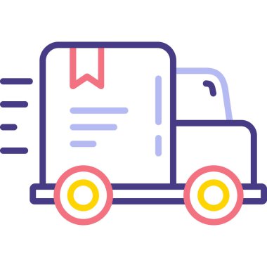 kamyon web simgesi basit illüstrasyon