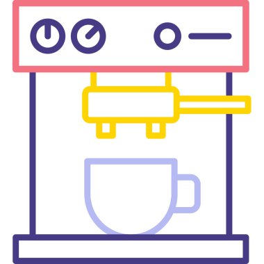 Kahve makinesi. Basit resimleme