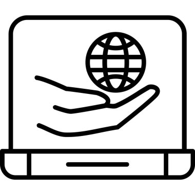 Internet vektör satırı simgesi