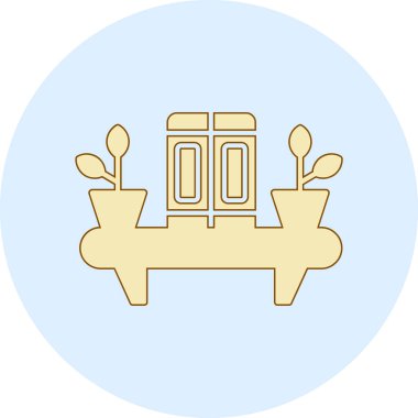 Modern tarzda bir evin vektör illüstrasyonu