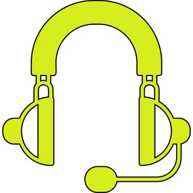 kulaklık simgesi vektör illüstrasyonu