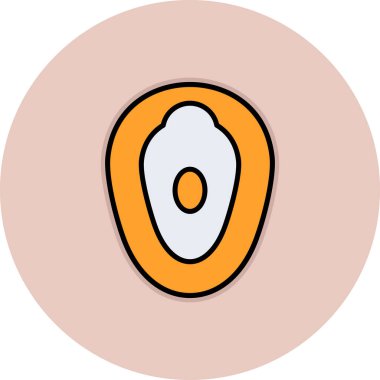 Yumurta. Web simgesi basit illüstrasyon