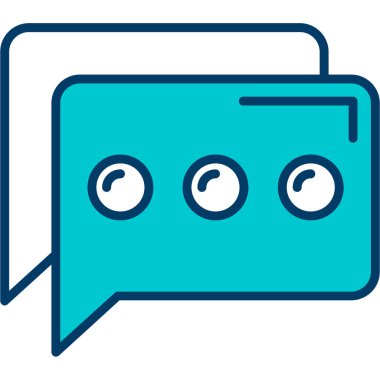 Sohbet simgesi vektör illüstrasyonu