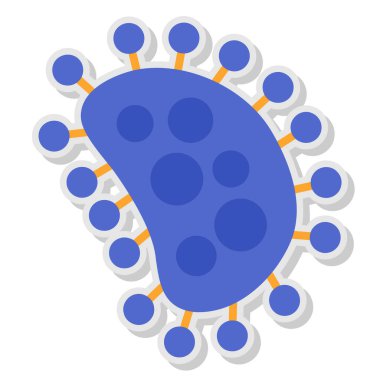 Düz biçimli koronavirüs simgesi