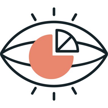 Göz simgesinin vektör illüstrasyonu