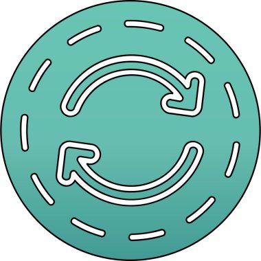 donut simgesi, vektör çizimi