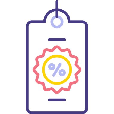 İndirim. Web simgesi basit illüstrasyon