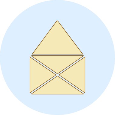 zarf e- posta iletisi izole edilmiş simge tasarımı, vektör illüstrasyon grafiği