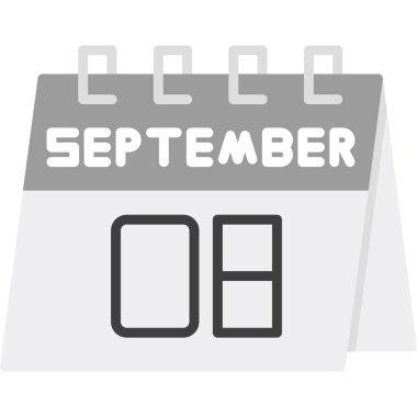 Takvim simgesi tasarımı, vektör illüstrasyonu